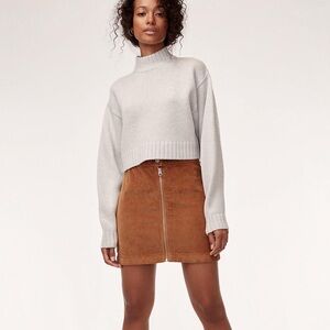 Aritzia Brown Corduroy Mini Skirt